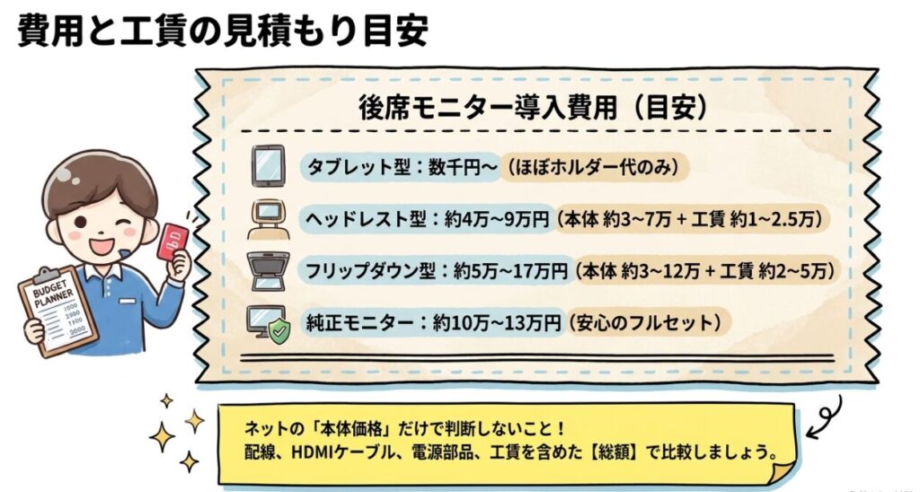費用と工賃の見積もり目安　フリードGT系
