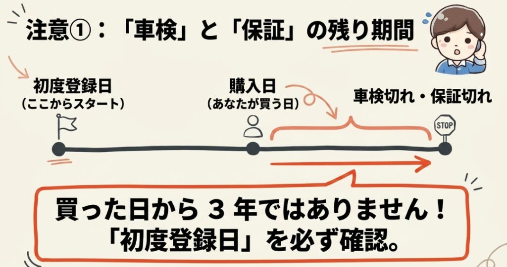 新型フリードGT系の登録済未使用車は車検残と保証残を確認する