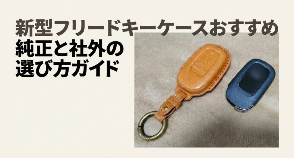 新型フリードのキーケース選びで純正品と社外品の違いを比較する案内スライド