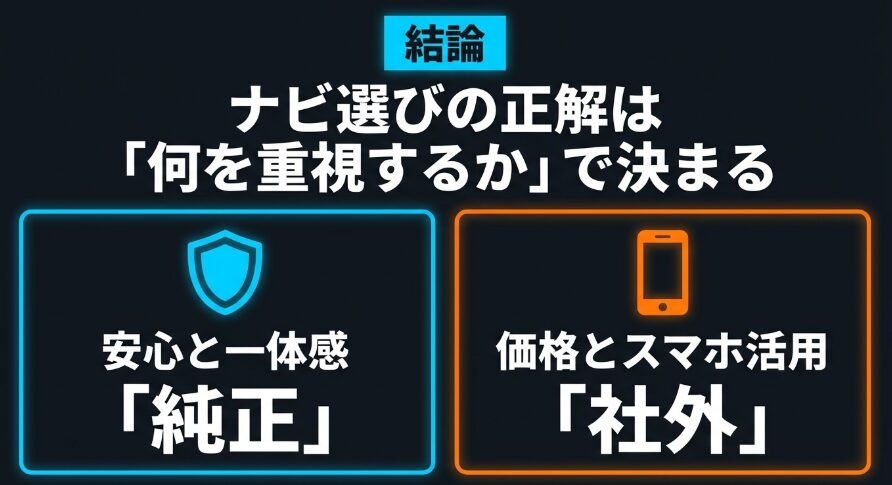 新型フリードのナビ選びは純正と社外のどちらが合うかを重視点で判断する図解