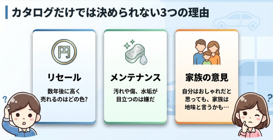 フリードクロスターの色選びでリセール、メンテナンス、家族の意見を確認すべき理由