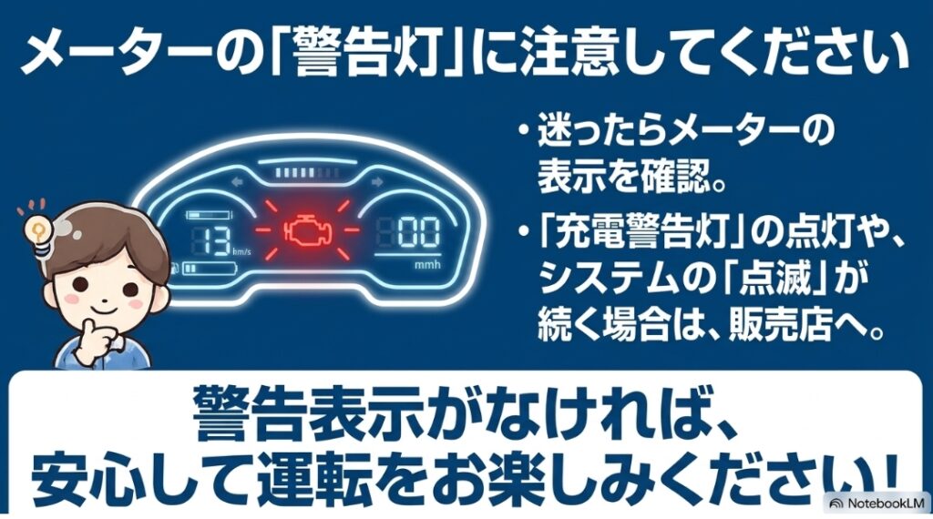 フリードの警告灯点灯やアイドリングストップシステム警告灯点滅時の確認案内