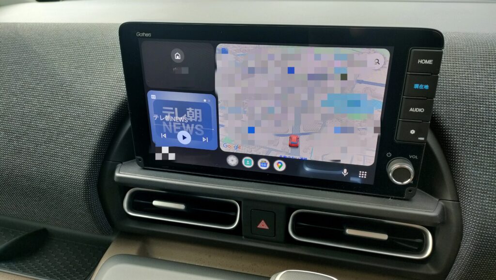 新型フリードに装着したHonda純正Gathersナビの画面表示