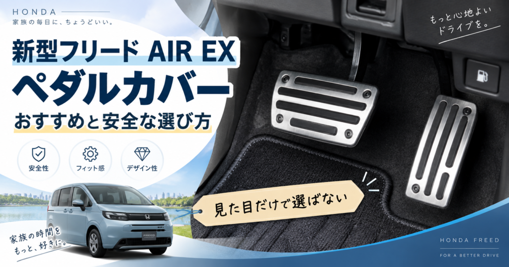 新型フリードAIR EXのペダルカバーおすすめと安全な選び方を解説する